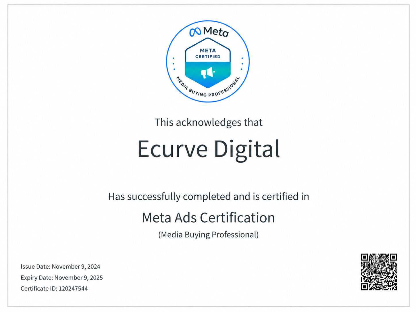 Google Ads Search Certificate